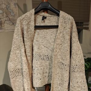 Elegant Beige Knit Cardigan